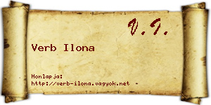 Verb Ilona névjegykártya
