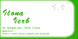 ilona verb business card